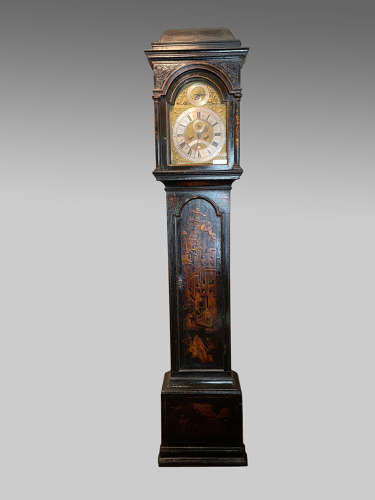 18th century Japanned longcase clock