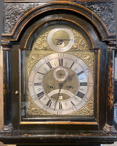 18th century Japanned longcase clock