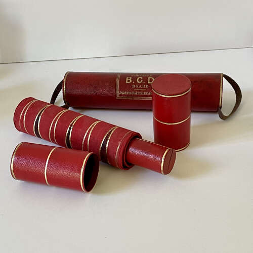 Rare Jaques portable B.C.D. 'Backgammon, Chess & Draughts' set