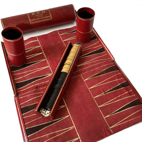 Rare Jaques portable B.C.D. 'Backgammon, Chess & Draughts' set