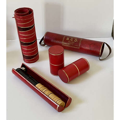 Rare Jaques portable B.C.D. 'Backgammon, Chess & Draughts' set